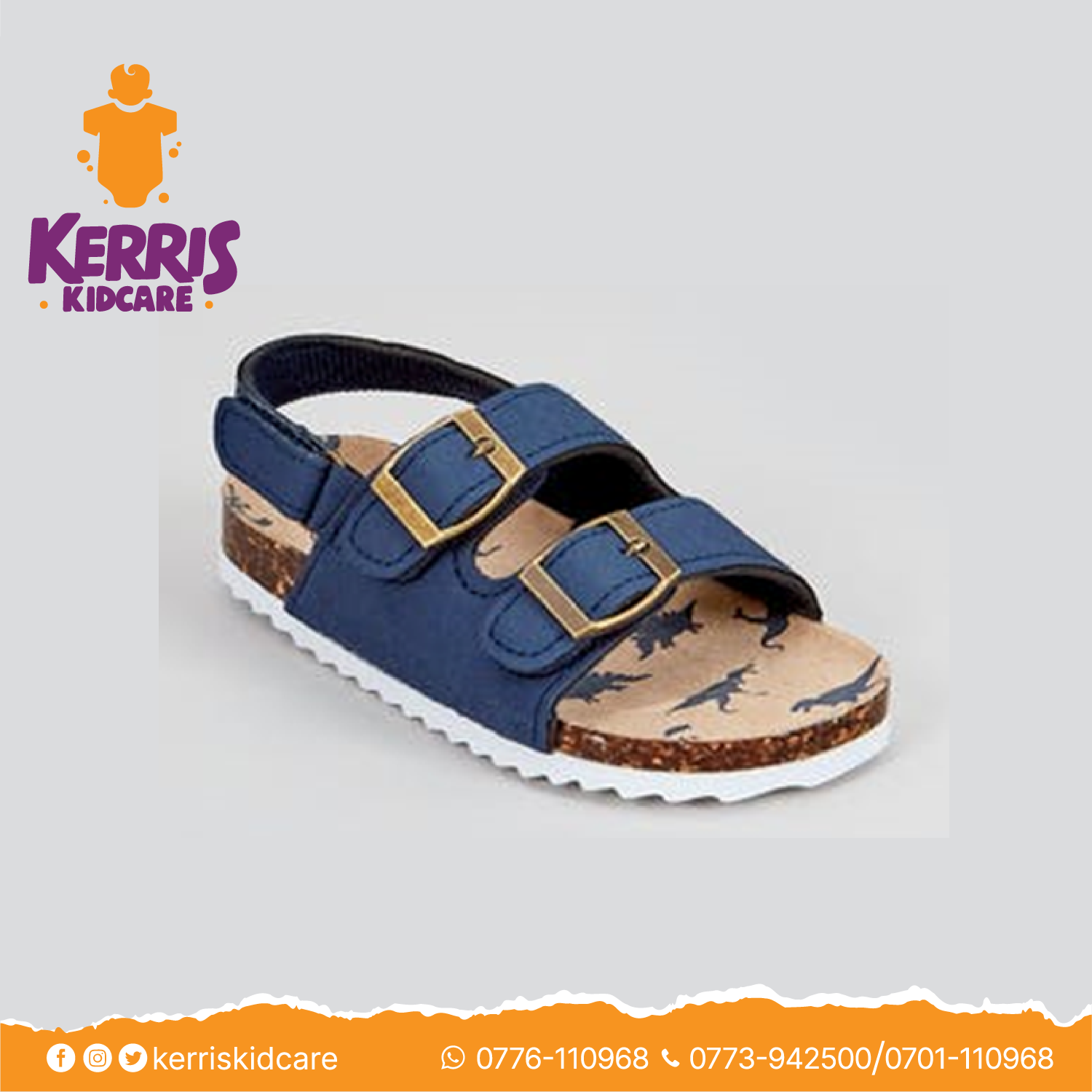 Navy Footbed Sandals